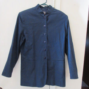 NEW YORK STYLE NAVY NEHRU JACKET Medium Lined